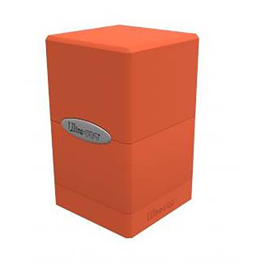 Ultra Pro Satin Tower Pumpkin Orange Grey Deck Box | Odin's Place