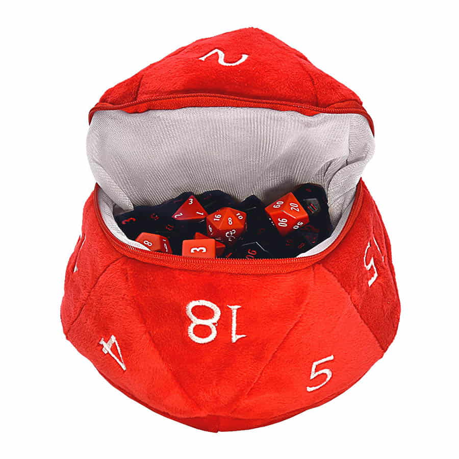 Ultra Pro Plush D&D Ampersand D20 Dice Bag of Holding Red | Odin's Place