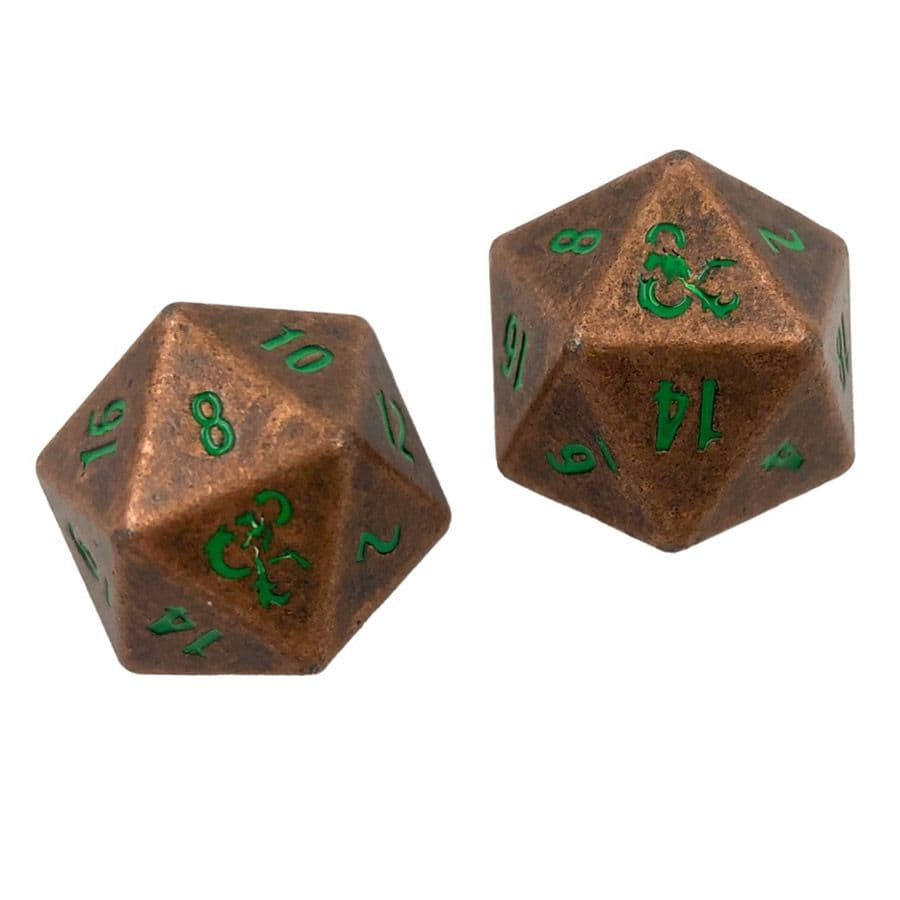 Ultra Pro D&D Heavy Metal Dice: Feywild Copper with Green | Odin's Place