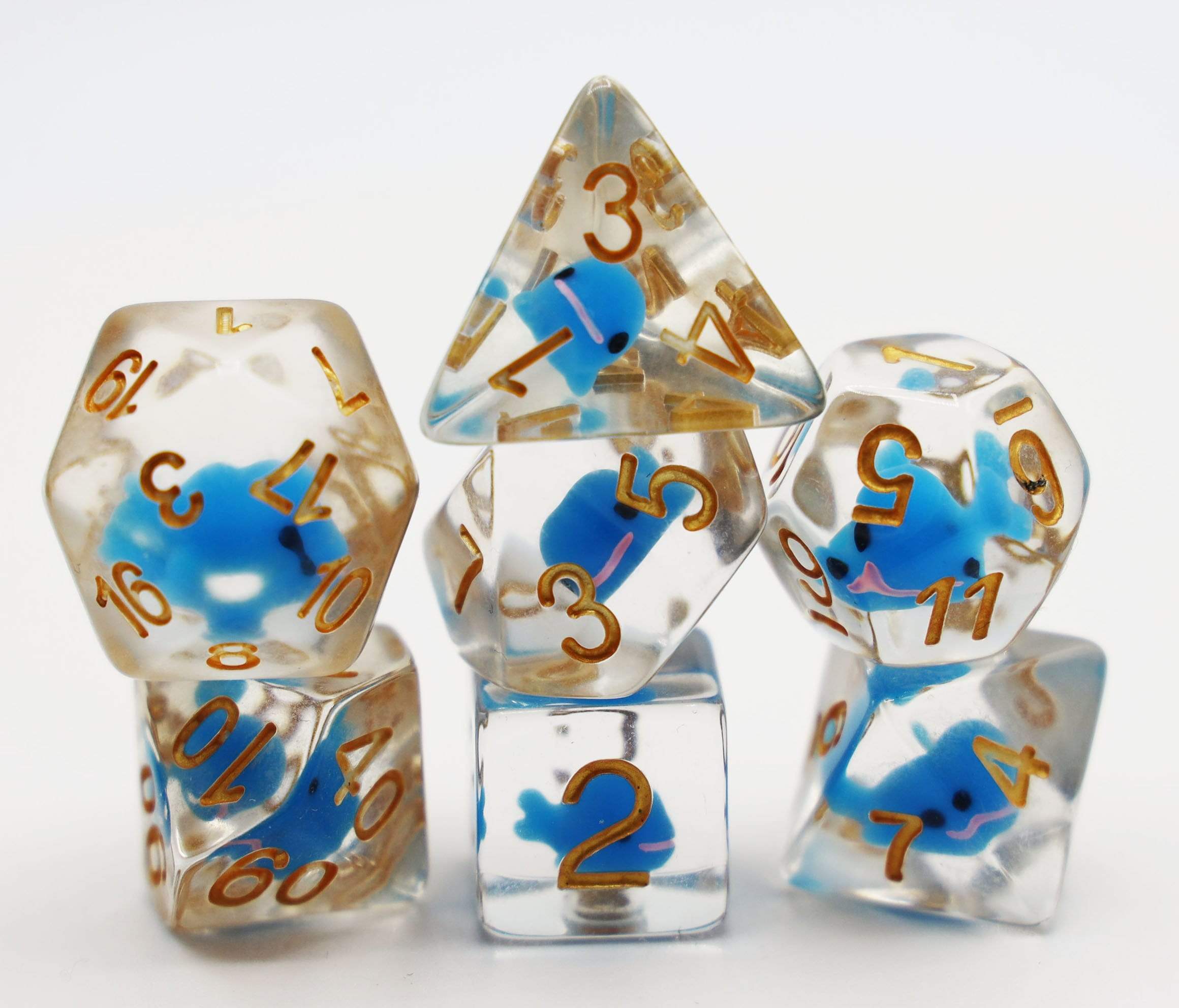 Foam Brain Blue Whale RPG Dice Set | Odin's Place