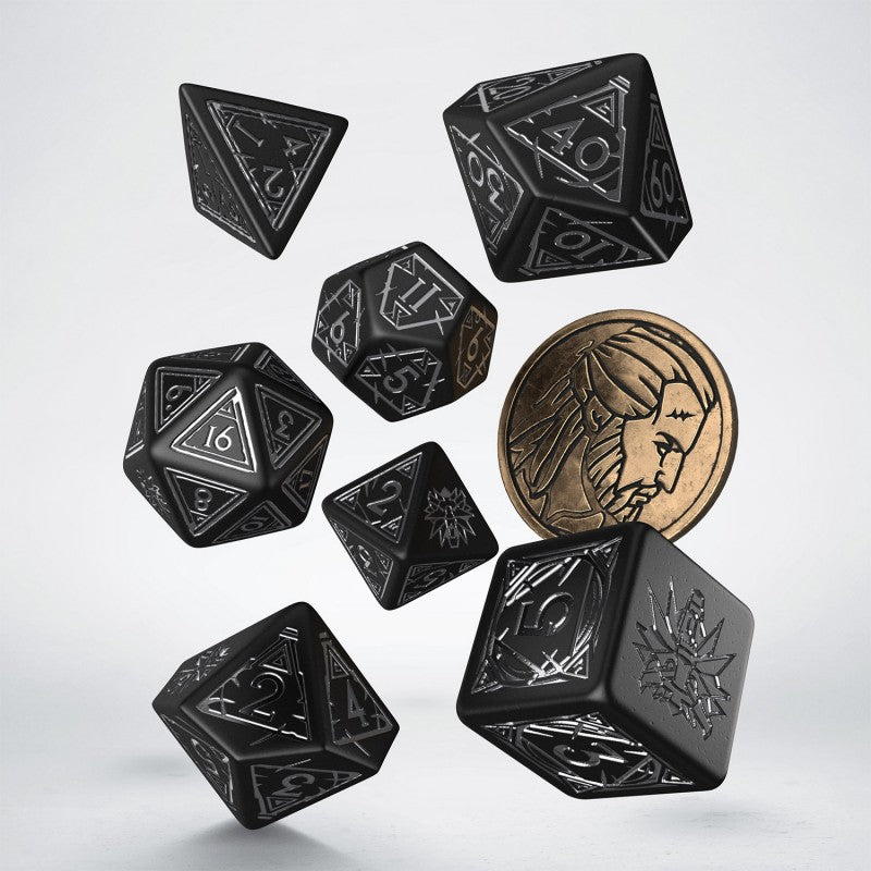 Q Workshop The Witcher Dice Set: Geralt - The Silver Sword (7 + coin) | Odin's Place