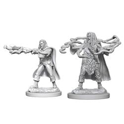 Wizkids Dungeons and Dragons: NOLZUR'S MARVELOUS UNPAINTED MINIATURES -W1-MALE HUMAN SORCERER | Odin's Place