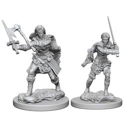 Wizkids Dungeons and Dragons: NOLZUR'S MARVELOUS UNPAINTED MINIATURES -W1-FEMALE HUMAN BARBARIAN | Odin's Place