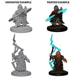 Wizkids Pathfinder: DEEP CUTS UNPAINTED MINIATURES -W4-MALE DWARF SORCERER | Odin's Place