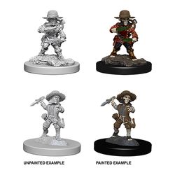 Wizkids Pathfinder: DEEP CUTS UNPAINTED MINIATURES -W6-MALE HALFLING ROGUE | Odin's Place