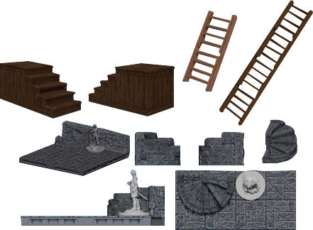 Wizkids Warlock Tiles Stairs and Ladders | Odin's Place