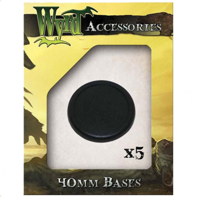 Wyrd: 40mm Black Round Lipped Bases (5 ct) | Odin's Place