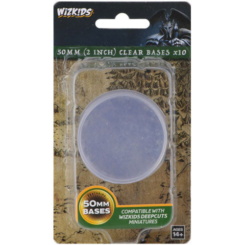WIZKIDS DEEP CUTS UNPAINTED MINIATURES -CLEAR 50MM ROUND BASE | Odin's Place